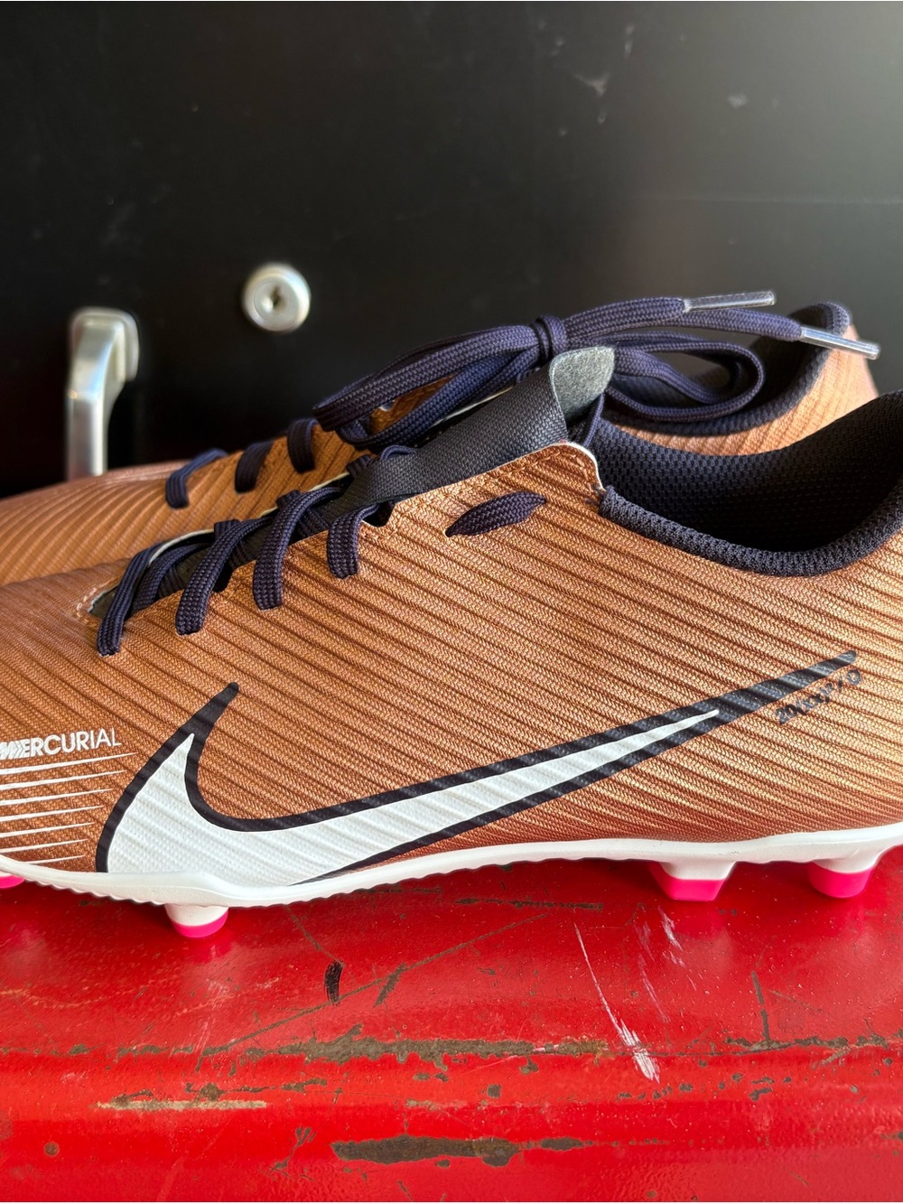 Nike Mercurial Youth Bronze and Black Soccer Cleats